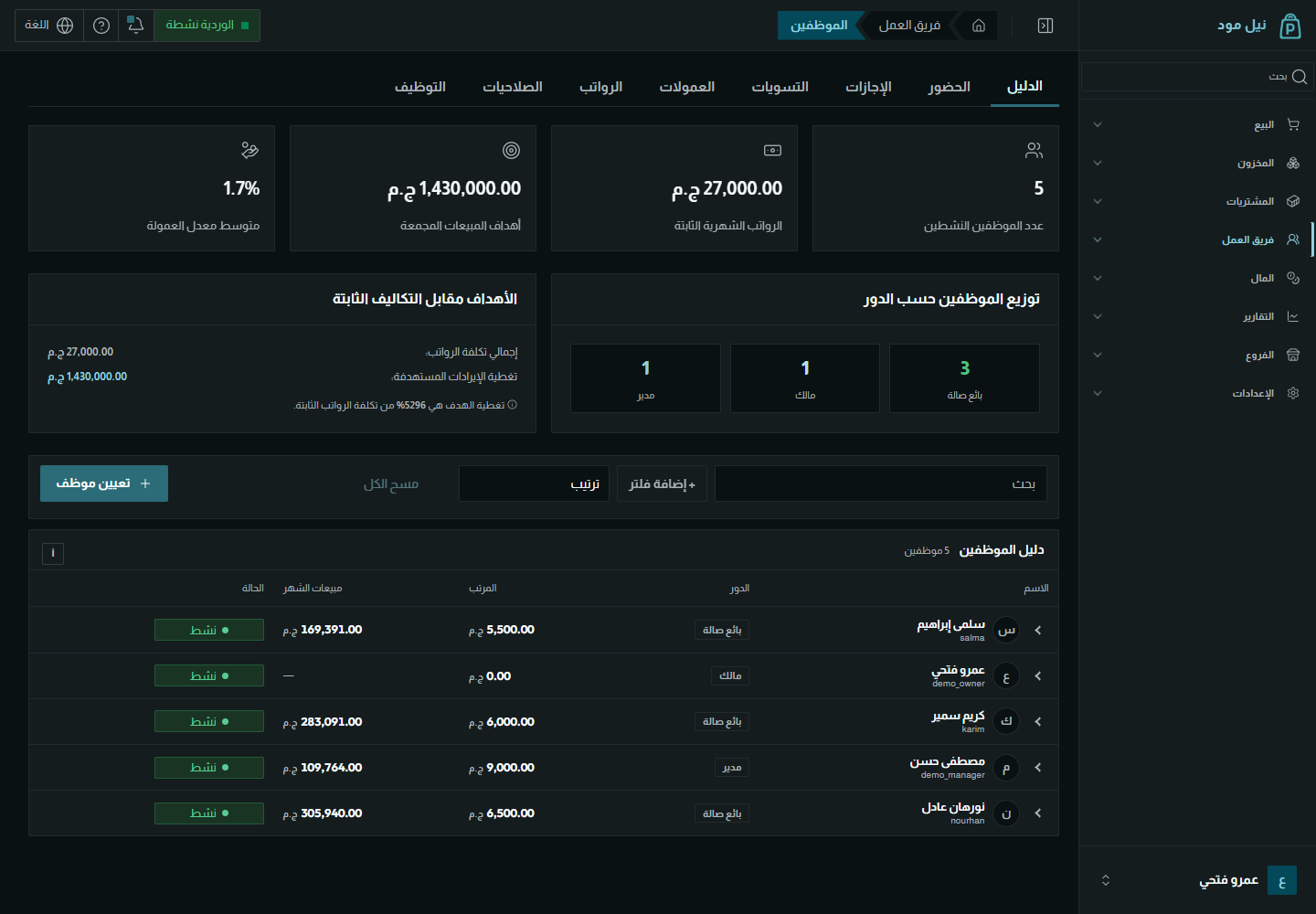 فريقك كله في شاشة واحدة