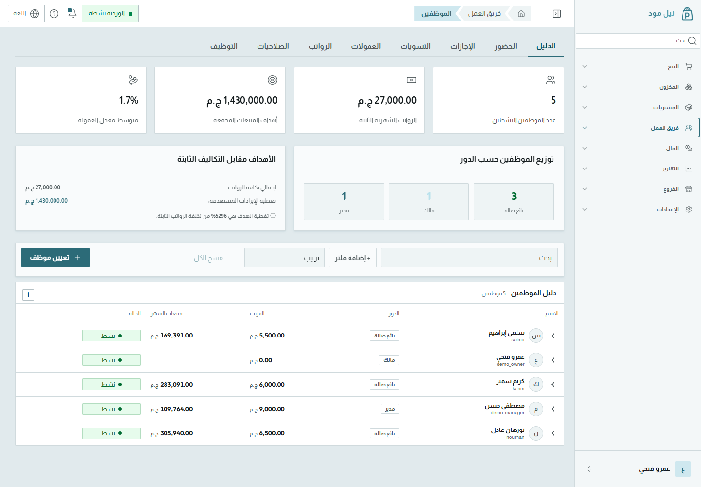فريقك كله في شاشة واحدة